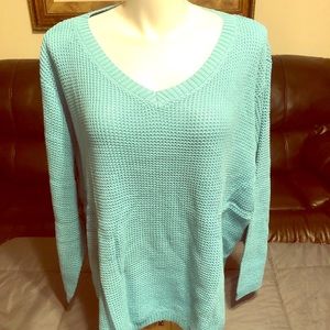 New Woman Within Blue VNeck 4X sweater